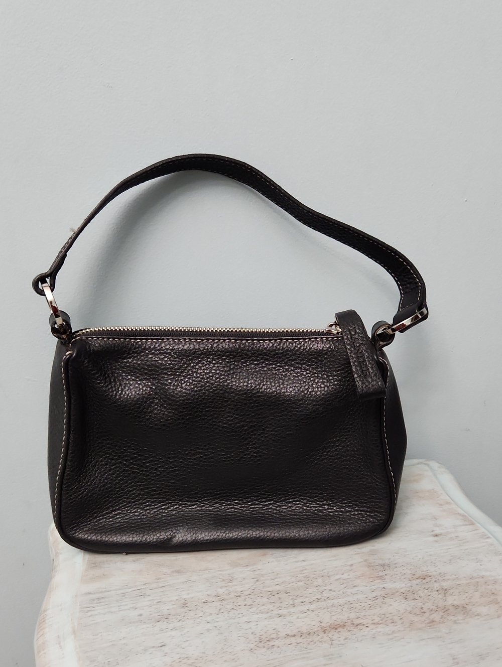 Danier Black Pebble Leather Mini Bag
